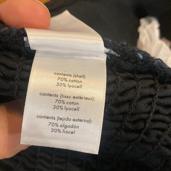 WeWoreWhat Black Bandeau Top Rouched Small NWT - Picture 7 of 7